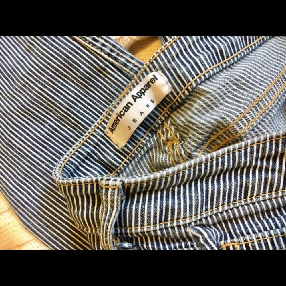 American Apparel Pinstripe Skinny Jeans